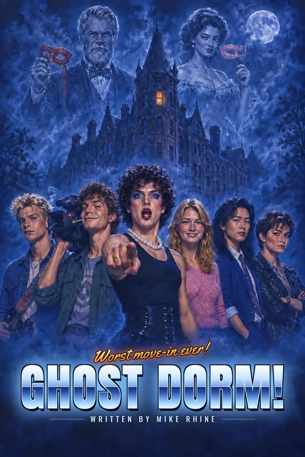 Key art for the screenplay Ghost Dorm