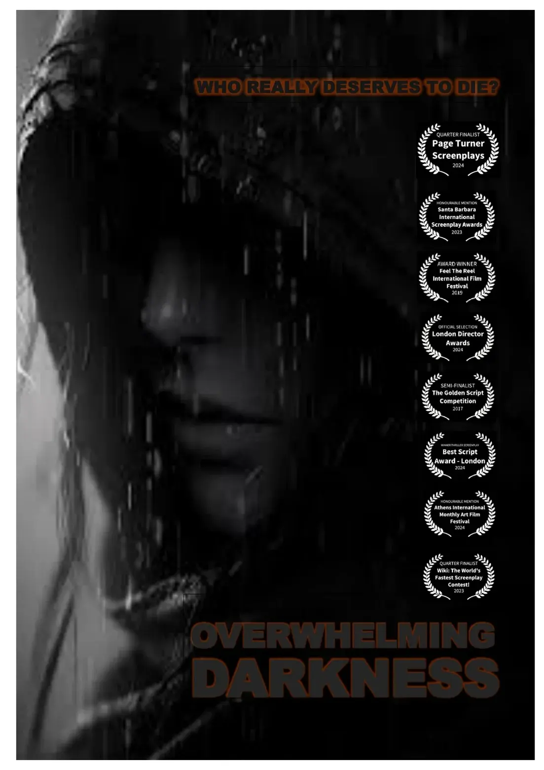Key art for the screenplay Overwhelming Darkness