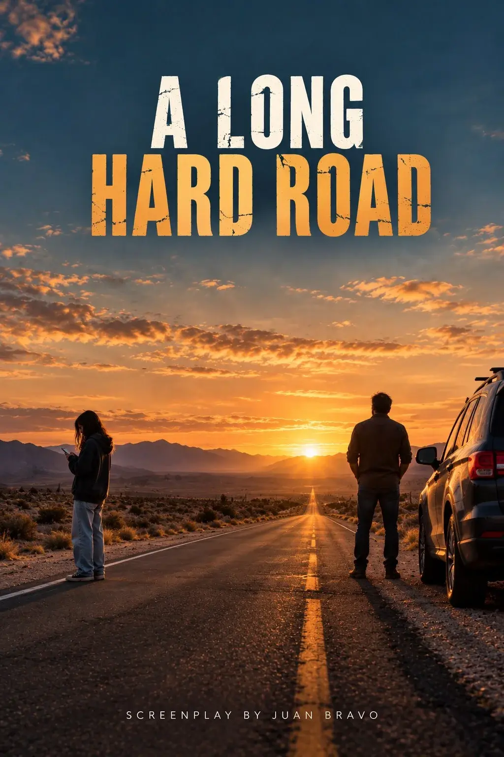 Key art for the screenplay A Long Hard Road
