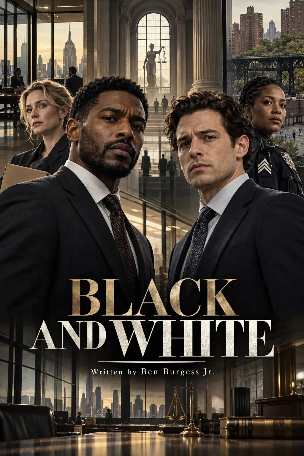Key art for the screenplay Black and White